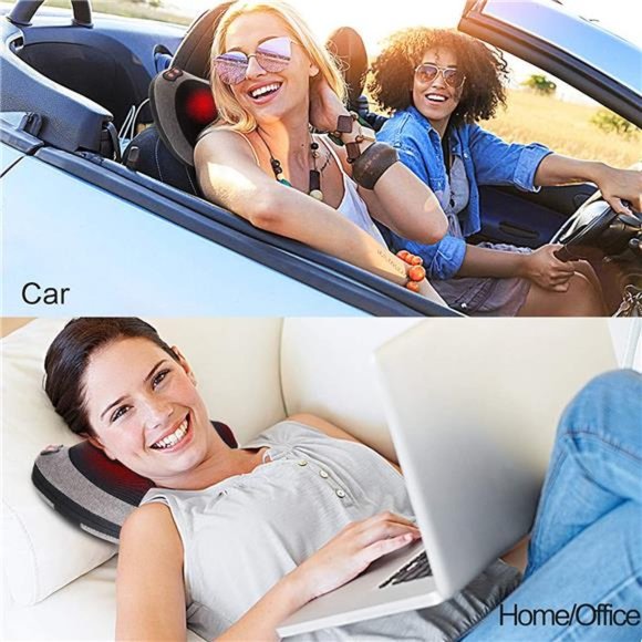 Back Massager with Heat,Shiatsu Back and Neck Massager with Deep Tissue Kneading - Picture 6 of 7